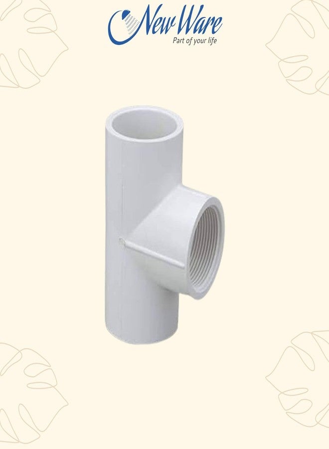 New Ware UPVC Plain Tee 1 Inch | 3-Way 90 Degree Pipe Fitting Joint | Lead & Harm-Free Plumbing Connector | Pack of 5 - Image 4